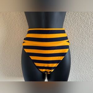 Aerie high cut bikini bottom yellow & blue NEW